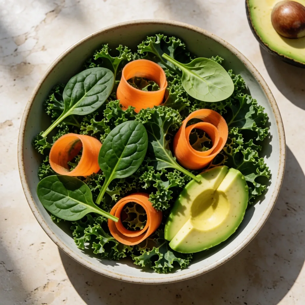 Ensalada rica en luteína y vitaminas para la vista