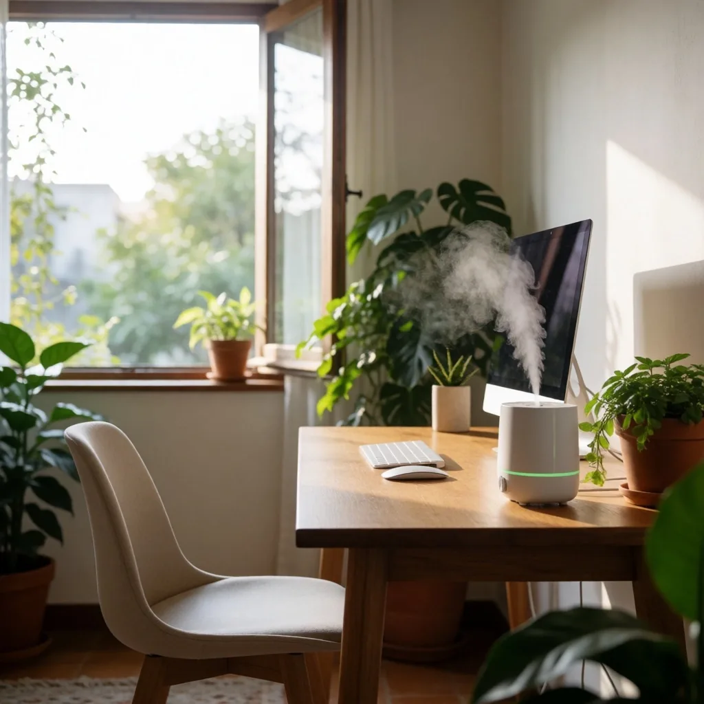 Espacio de trabajo con humedad y ventilación adecuadas