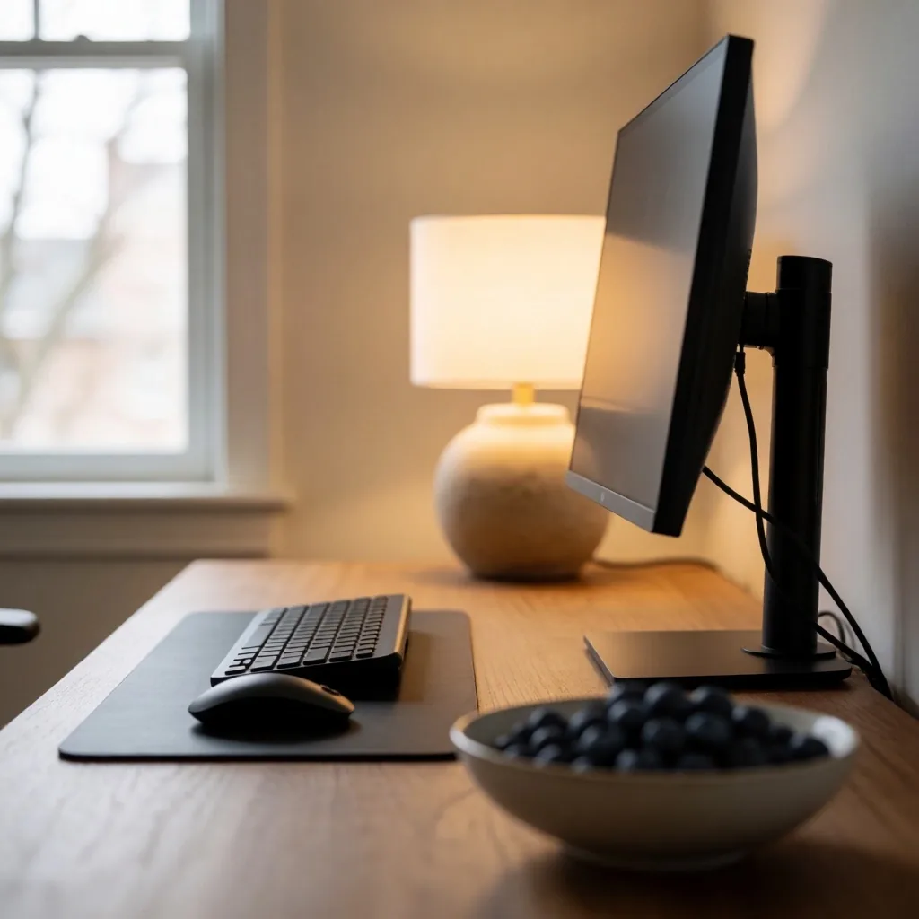 Iluminación de escritorio sin reflejos en pantalla